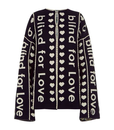 gucci blind for love cardigan replica|gucci handbags logo.